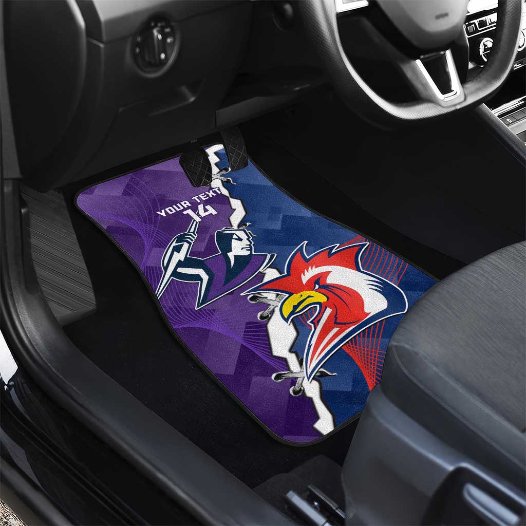 Custom NRL Storm And Roosters Rugby 2024 Car Mats Go Champions Dynamic Version
