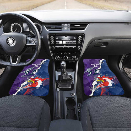 Custom NRL Storm And Roosters Rugby 2024 Car Mats Go Champions Dynamic Version