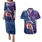 Custom NRL Storm And Roosters Rugby 2024 Couples Matching Puletasi and Hawaiian Shirt Go Champions Dynamic Version