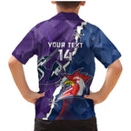 Custom NRL Storm And Roosters Rugby 2024 Family Matching Mermaid Dress and Hawaiian Shirt Go Champions Dynamic Version