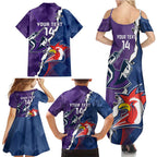 Custom NRL Storm And Roosters Rugby 2024 Family Matching Summer Maxi Dress and Hawaiian Shirt Go Champions Dynamic Version