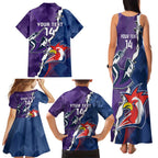 Custom NRL Storm And Roosters Rugby 2024 Family Matching Tank Maxi Dress and Hawaiian Shirt Go Champions Dynamic Version