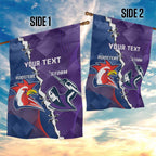 Custom NRL Storm And Roosters Rugby 2024 Garden Flag Go Champions Dynamic Version