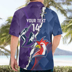 Custom NRL Storm And Roosters Rugby 2024 Hawaiian Shirt Go Champions Dynamic Version