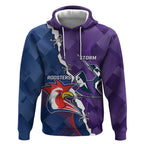 Custom NRL Storm And Roosters Rugby 2024 Hoodie Go Champions Dynamic Version