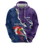 Custom NRL Storm And Roosters Rugby 2024 Hoodie Go Champions Dynamic Version