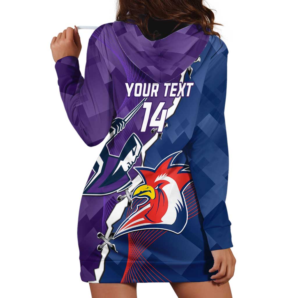 Custom NRL Storm And Roosters Rugby 2024 Hoodie Dress Go Champions Dynamic Version