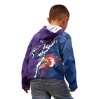 Custom NRL Storm And Roosters Rugby 2024 Kid Hoodie Go Champions Dynamic Version