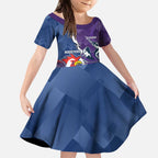 Custom NRL Storm And Roosters Rugby 2024 Kid Short Sleeve Dress Go Champions Dynamic Version