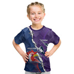 Custom NRL Storm And Roosters Rugby 2024 Kid T Shirt Go Champions Dynamic Version