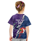 Custom NRL Storm And Roosters Rugby 2024 Kid T Shirt Go Champions Dynamic Version