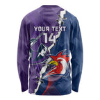 Custom NRL Storm And Roosters Rugby 2024 Long Sleeve Shirt Go Champions Dynamic Version