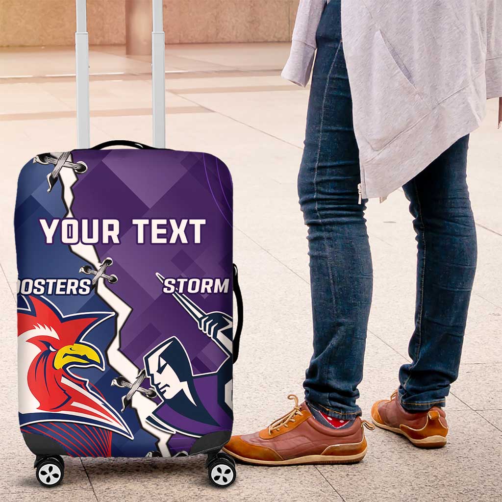 Custom NRL Storm And Roosters Rugby 2024 Luggage Cover Go Champions Dynamic Version