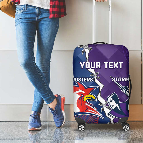 Custom NRL Storm And Roosters Rugby 2024 Luggage Cover Go Champions Dynamic Version