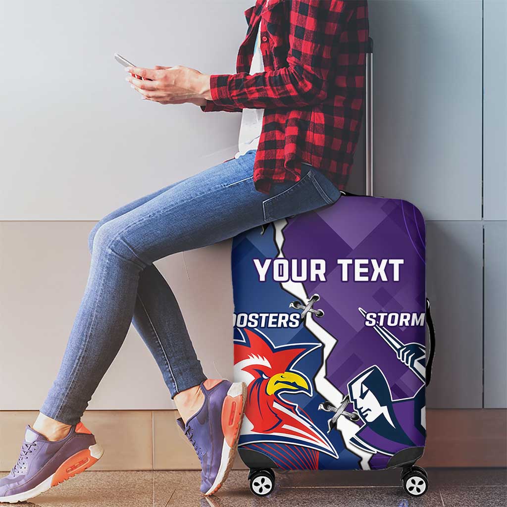Custom NRL Storm And Roosters Rugby 2024 Luggage Cover Go Champions Dynamic Version