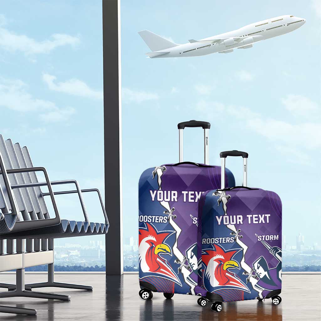 Custom NRL Storm And Roosters Rugby 2024 Luggage Cover Go Champions Dynamic Version