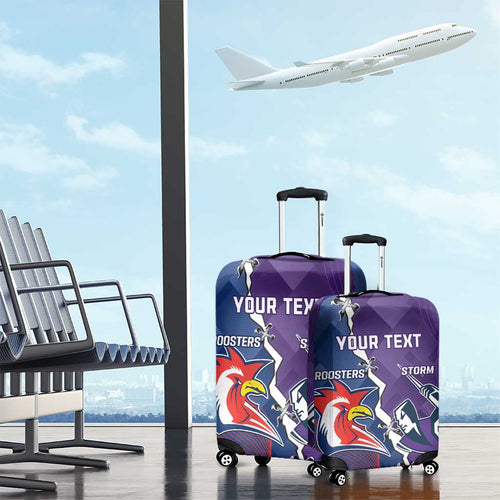 Custom NRL Storm And Roosters Rugby 2024 Luggage Cover Go Champions Dynamic Version