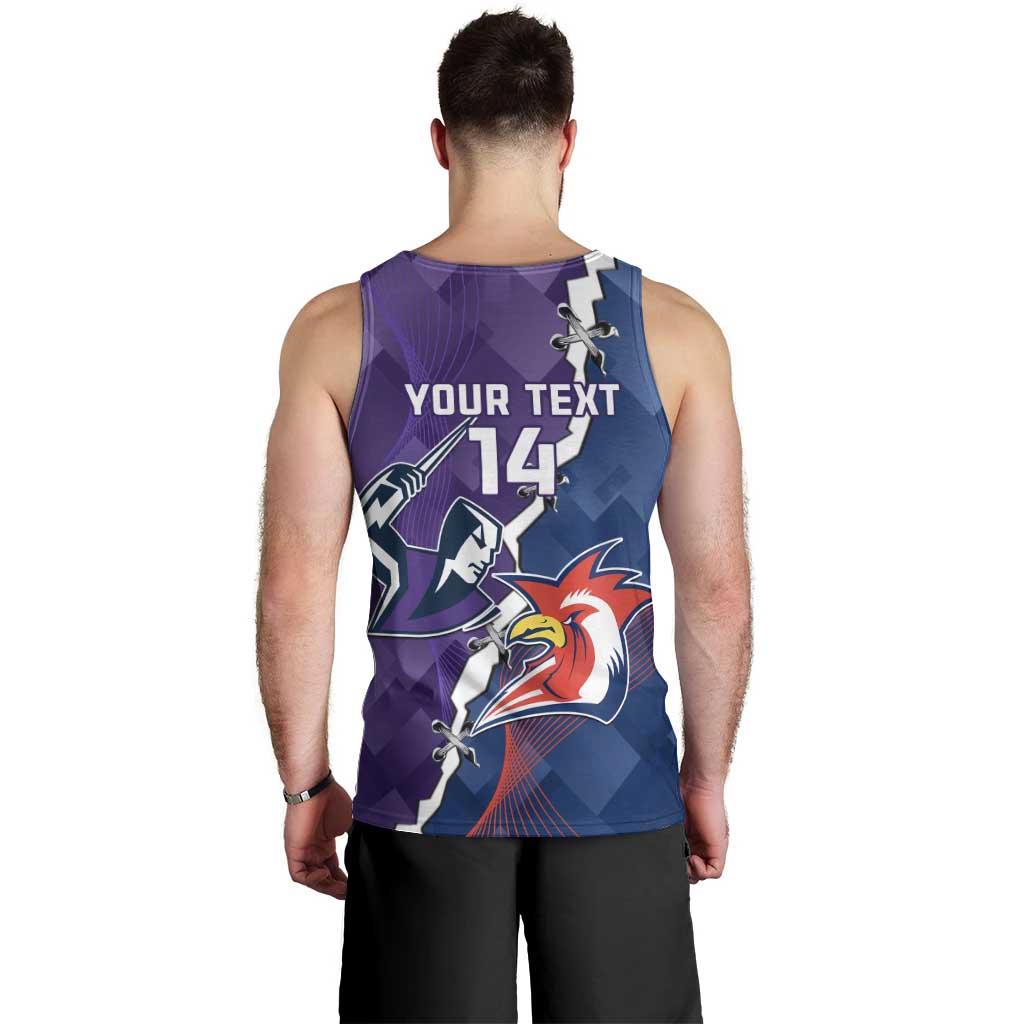 Custom NRL Storm And Roosters Rugby 2024 Men Tank Top Go Champions Dynamic Version