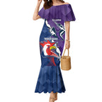Custom NRL Storm And Roosters Rugby 2024 Mermaid Dress Go Champions Dynamic Version