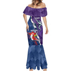 Custom NRL Storm And Roosters Rugby 2024 Mermaid Dress Go Champions Dynamic Version