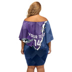Custom NRL Storm And Roosters Rugby 2024 Off Shoulder Short Dress Go Champions Dynamic Version