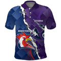 Custom NRL Storm And Roosters Rugby 2024 Polo Shirt Go Champions Dynamic Version