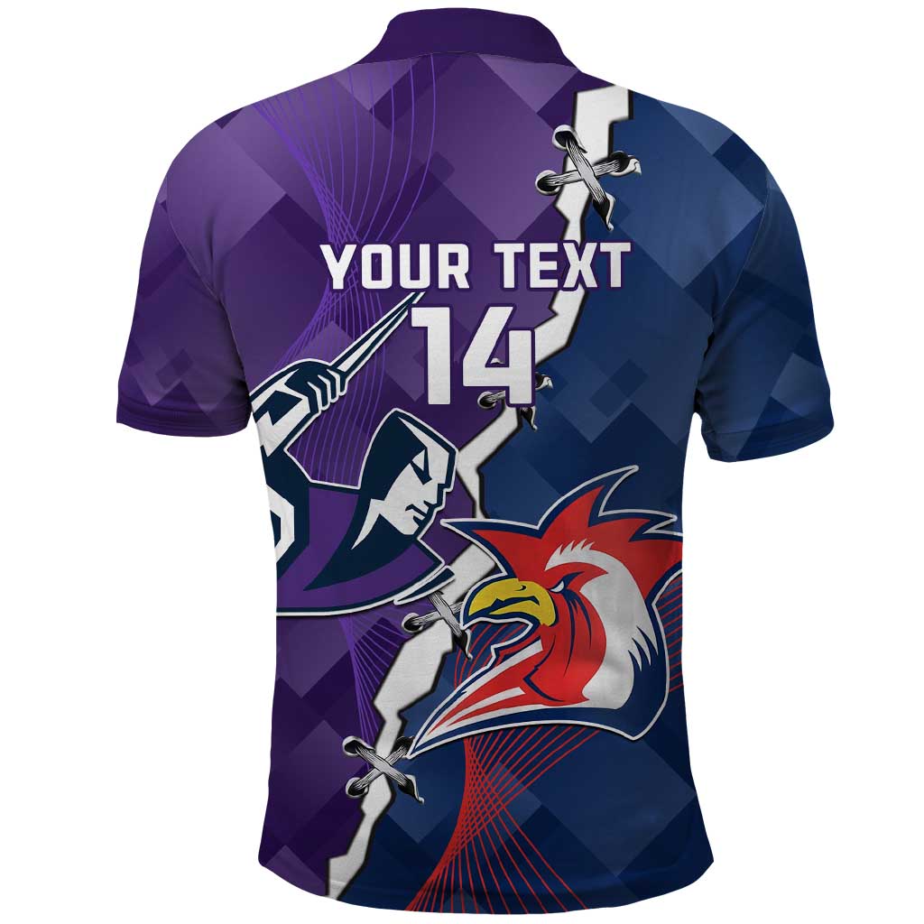 Custom NRL Storm And Roosters Rugby 2024 Polo Shirt Go Champions Dynamic Version