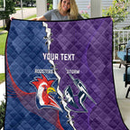 Custom NRL Storm And Roosters Rugby 2024 Quilt Go Champions Dynamic Version