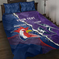 Custom NRL Storm And Roosters Rugby 2024 Quilt Bed Set Go Champions Dynamic Version