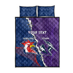 Custom NRL Storm And Roosters Rugby 2024 Quilt Bed Set Go Champions Dynamic Version