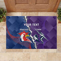 Custom NRL Storm And Roosters Rugby 2024 Rubber Doormat Go Champions Dynamic Version