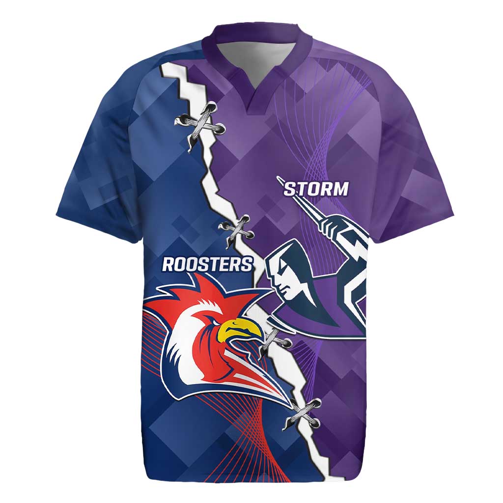 Custom NRL Storm And Roosters Rugby 2024 Rugby Jersey Go Champions Dynamic Version
