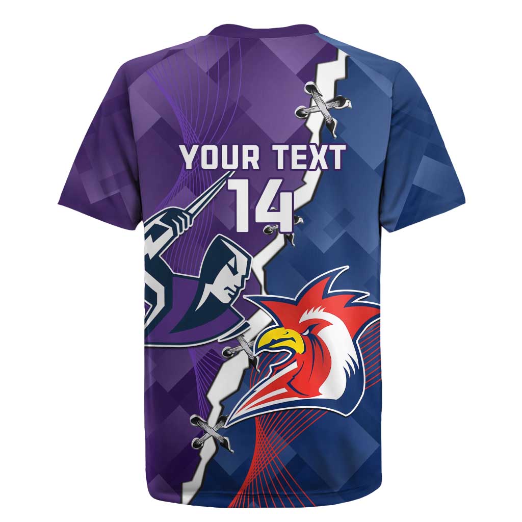 Custom NRL Storm And Roosters Rugby 2024 Rugby Jersey Go Champions Dynamic Version