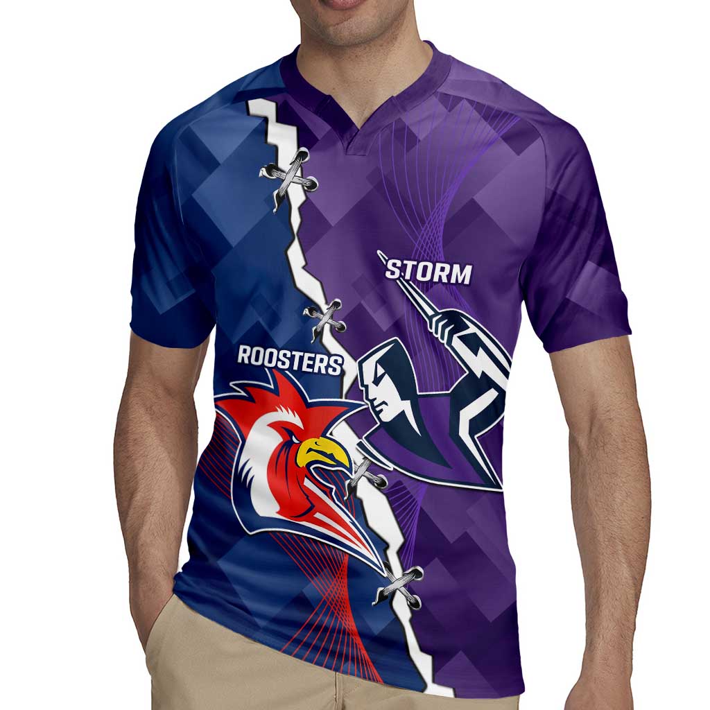 Custom NRL Storm And Roosters Rugby 2024 Rugby Jersey Go Champions Dynamic Version