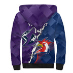 Custom NRL Storm And Roosters Rugby 2024 Sherpa Hoodie Go Champions Dynamic Version