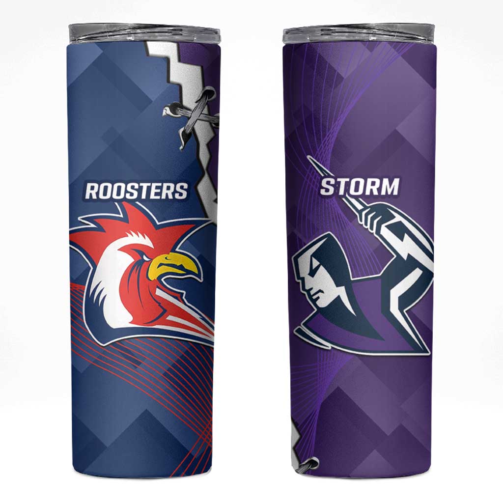 NRL Storm And Roosters Rugby 2024 Skinny Tumbler Go Champions Dynamic Version