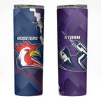 NRL Storm And Roosters Rugby 2024 Skinny Tumbler Go Champions Dynamic Version