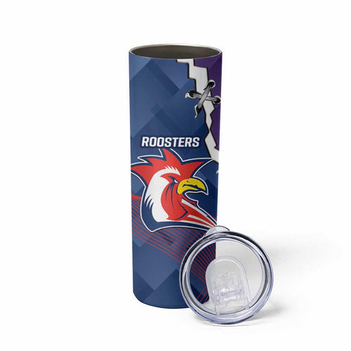 NRL Storm And Roosters Rugby 2024 Skinny Tumbler Go Champions Dynamic Version