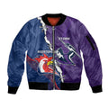 Custom NRL Storm And Roosters Rugby 2024 Sleeve Zip Bomber Jacket Go Champions Dynamic Version
