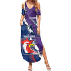 Custom NRL Storm And Roosters Rugby 2024 Summer Maxi Dress Go Champions Dynamic Version