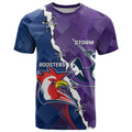 Custom NRL Storm And Roosters Rugby 2024 T Shirt Go Champions Dynamic Version