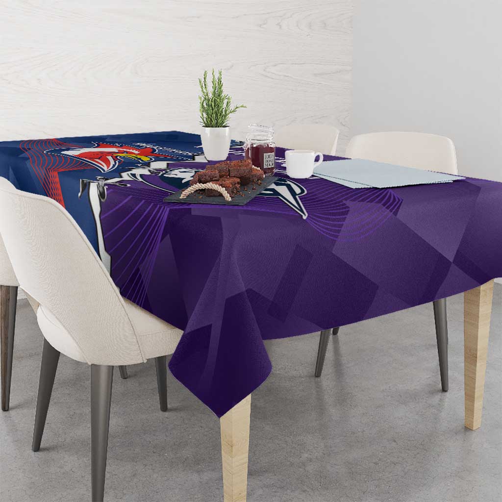 Custom NRL Storm And Roosters Rugby 2024 Tablecloth Go Champions Dynamic Version