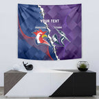Custom NRL Storm And Roosters Rugby 2024 Tapestry Go Champions Dynamic Version