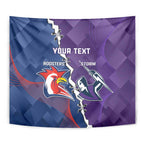 Custom NRL Storm And Roosters Rugby 2024 Tapestry Go Champions Dynamic Version