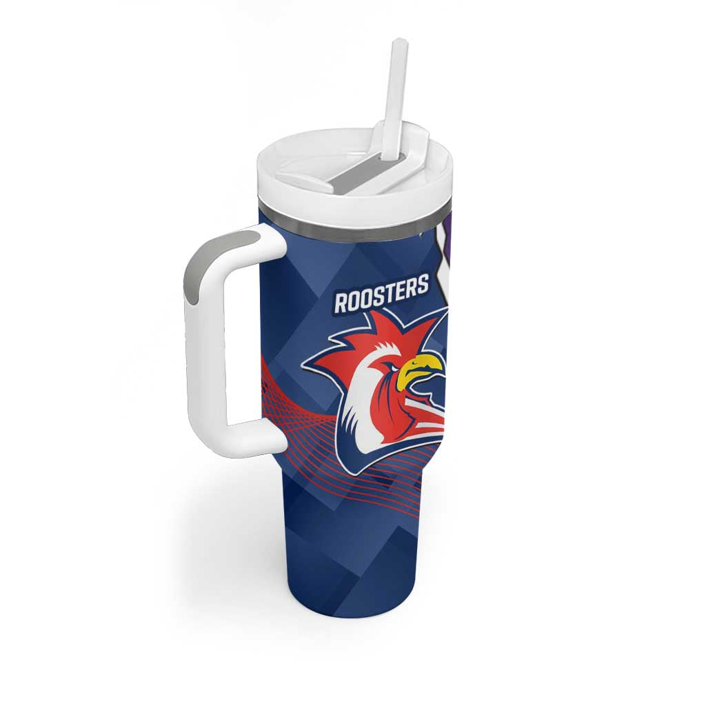 NRL Storm And Roosters Rugby 2024 Tumbler With Handle Go Champions Dynamic Version