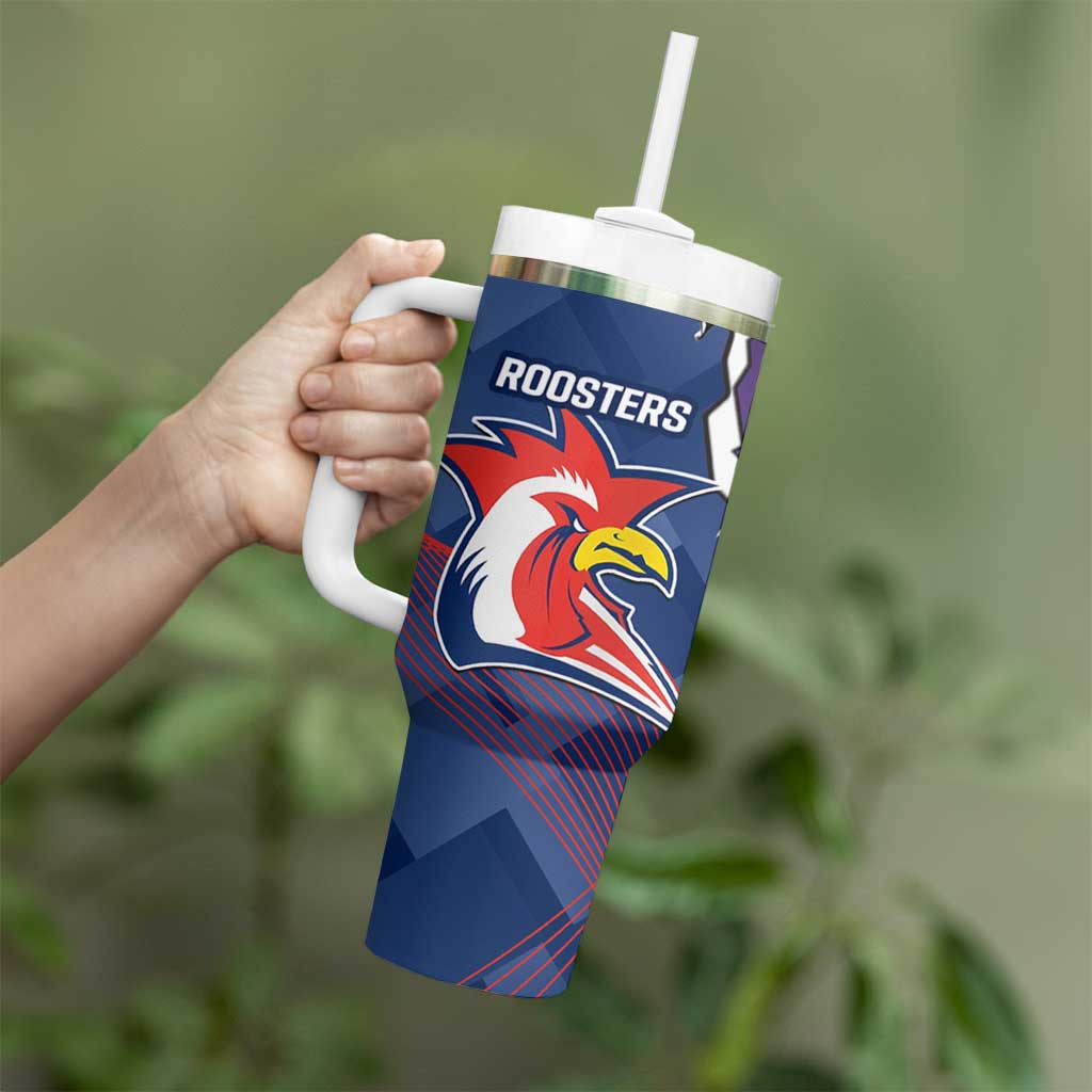 NRL Storm And Roosters Rugby 2024 Tumbler With Handle Go Champions Dynamic Version