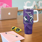 NRL Storm And Roosters Rugby 2024 Tumbler With Handle Go Champions Dynamic Version