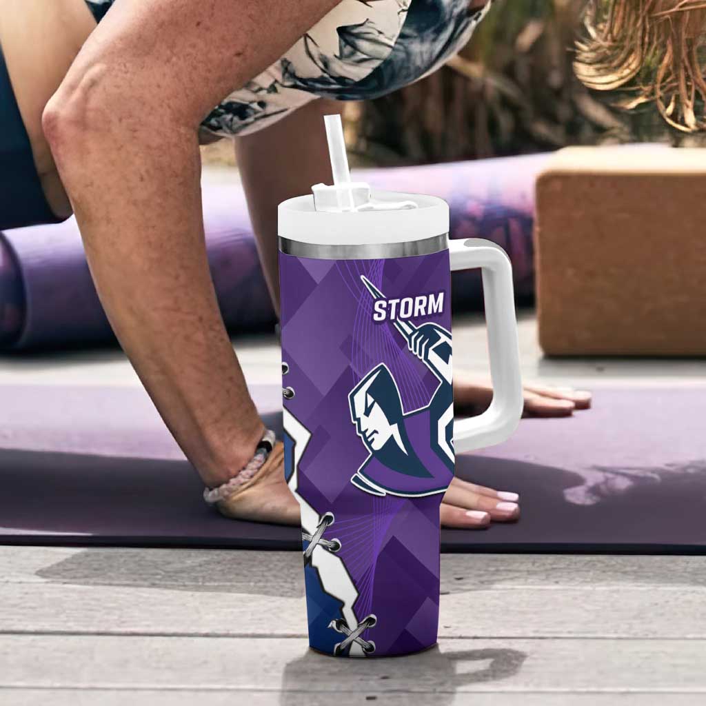 NRL Storm And Roosters Rugby 2024 Tumbler With Handle Go Champions Dynamic Version