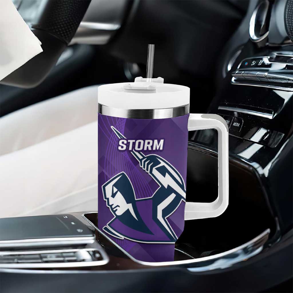 NRL Storm And Roosters Rugby 2024 Tumbler With Handle Go Champions Dynamic Version