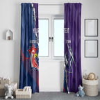 Custom NRL Storm And Roosters Rugby 2024 Window Curtain Go Champions Dynamic Version